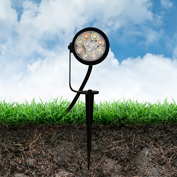 ZigBee Gartenstrahler mit Erdspiess