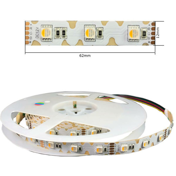 LED Flex Band 90&deg; Knickbar SMD 5m Schlauch Stripe Module 12V 15W/m RGBW