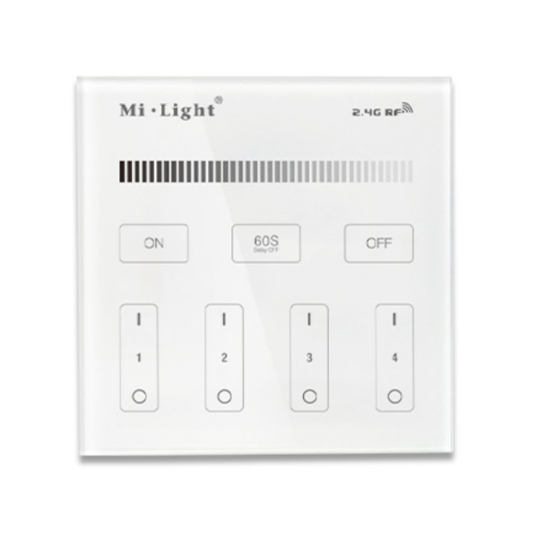 Milight 2.4G Wandschalter Dimmer LED Beleuchtung 4-Kanal 230V T1