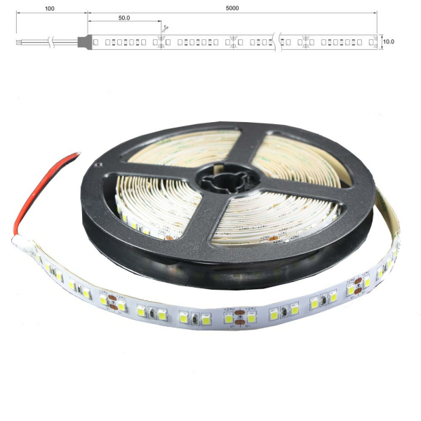 LED Lichtband 120 LED/m 5m Strip 18W/m mit 24VDC 2835 SMD 4000K