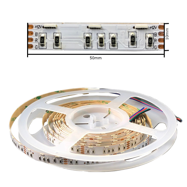 LED Stripe Band Sideview seitlich abstrahlend RGB mit SMD020 3in1 60 LED/m IP20