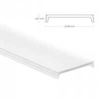 LED Aufbau-Profil 200 cm Aluschiene Hoch / Flügel /Lichtband max. 24mm +flache Abdeckung