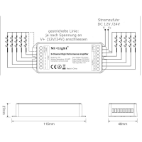 MiLight LED Amplifier Verstärker Repeater 12V 24V...