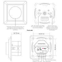 ZigBee Wandschalter zum Schalten von jeglichen 230V Lampen Drehdimmer
