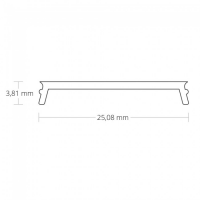 2m Trockenbauprofil für LED Lichtband max. 20mm 2m Aluprofil mit Abdeckung