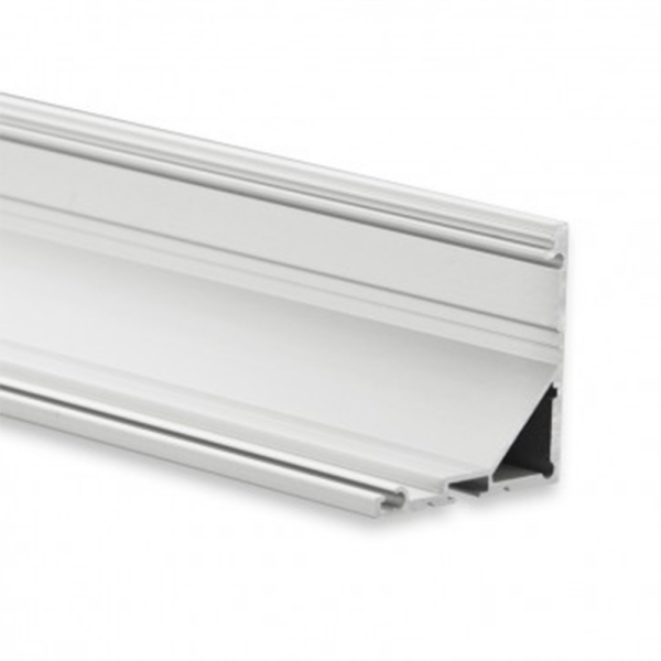 Alu Eck-Profil 200 cm für LED Lichtband bis 20mm Breite PN19 Profil mit runder Abdeckung