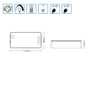 MiBoxer LED 1 Kanal Steuergeräte 12A Controller kleine Version RGBCCT (Farbwechsel+CCT)