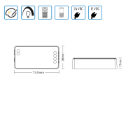 MiBoxer LED 1 Kanal Steuergeräte 12A Controller kleine Version CCT (Weißton)
