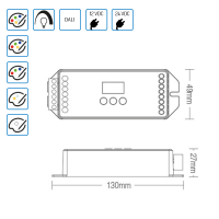 DALI 5in1 Steuerung für KNX LED Farbwechsel Device...