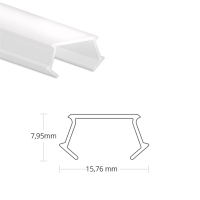 2m Eckprofil Eck-Profil 200cm max. 11mm LED Lichtbandbreite Schwarz Opale Abdeckung