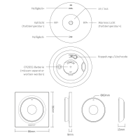 CCT Wandschalter mit Magnethalter Batteriebetrieben...