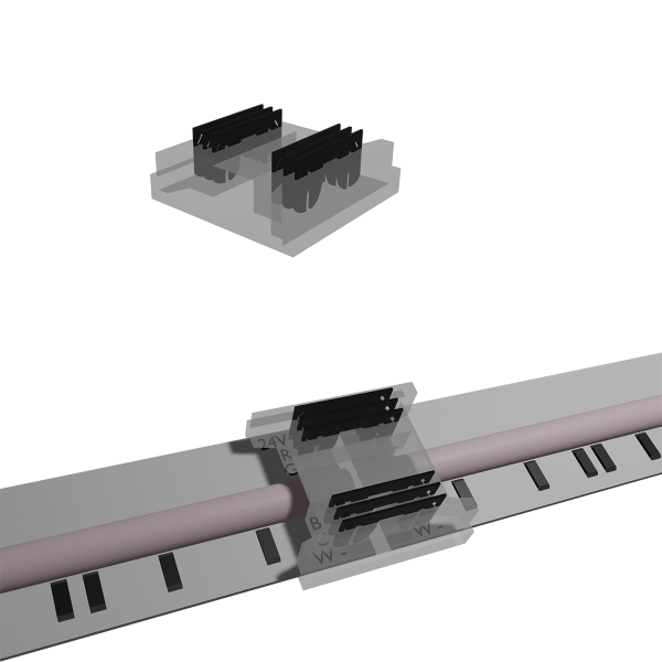 Direktverbinder und Anschlüsse für LED COB Lichtband 6p Direktverbinder 12mm