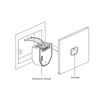 Zigbee Unterputzschalter 2-Kanal 230 V – HS1RM-EF mit Schalteranschluss
