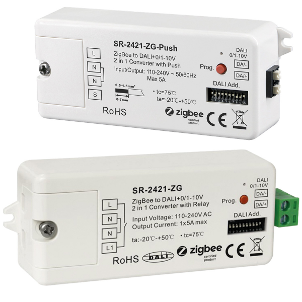 Zigbee zu DALI und 0/1-10V 2in1 Converter für DALI DT6 und DT8