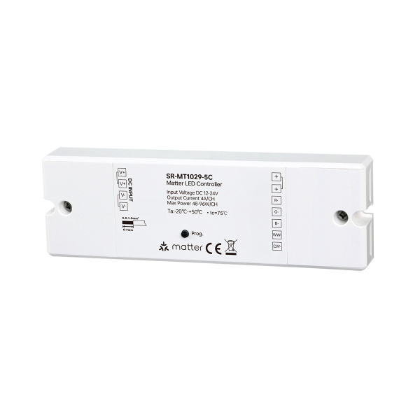 Matter over Thread RGB+CCT LED Controller 12-24VDC