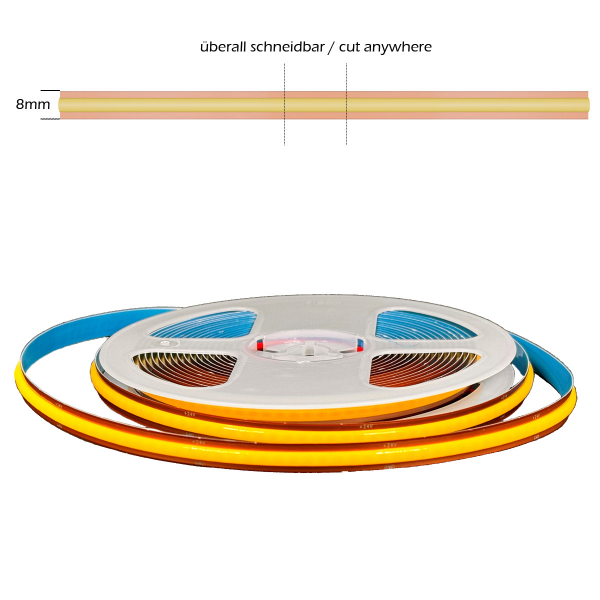COB LED Streifen Lichtband überall schneidbar cut anywhere Warmweiß 2700 Kelvin