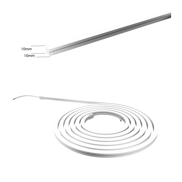 LED Neon Schlauch flexibel horizontal biegbar Breit 6500K 10x10mm