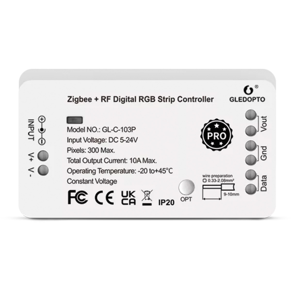 Digitalstrip Steuergerät Controller ZigBee 3.0 Pro bis 300 Pixel - Sale