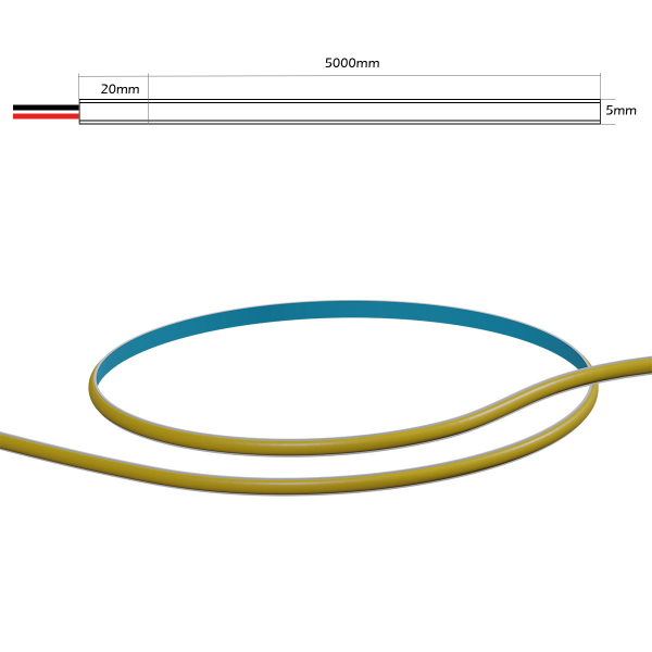 2poliges 24VDC COB CCT Farbtemperaturwechsler LED Weiß zu Warmweiß LED Lichtband 2700-6500K CRI90 sale
