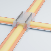 Kreuzverbinder für LED COB Lichtband 8mm 2polig