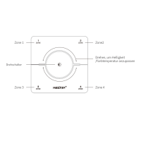 CCT Wandschalter mit Magnethalter Batteriebetrieben Miboxer Schwarz