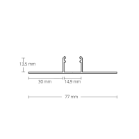2m Trockenbauprofil für LED Lichtband max. 14mm 2m Aluprofil mit Abdeckung