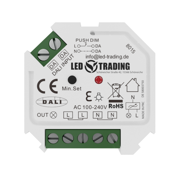 DALI + Push AC Phasenabschnittdimmer SR-2303SAC-HP für LED, Halogen & Glühlampen