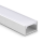 Aluminium LED Aufbauprofil 2m flach 14x7 mm für LED Streifen mit Abdeckung Weiß / Opal